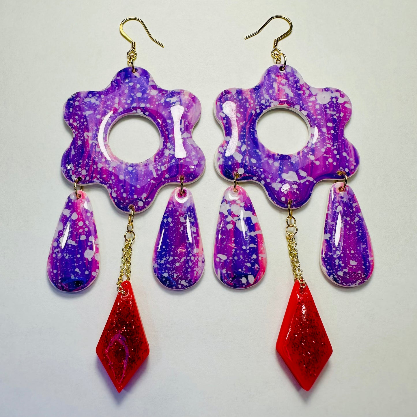 Abstract Multi-Dangle Earrings