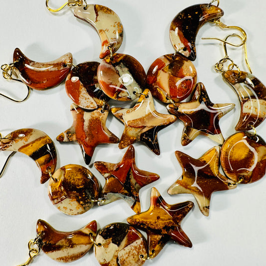 Fall Moon Sun & Star Earrings