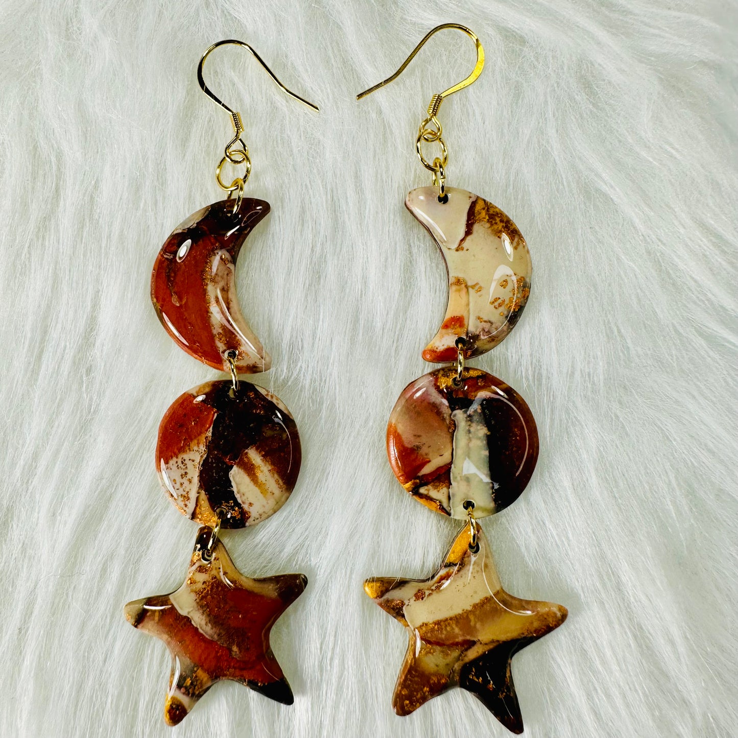 Fall Moon Sun & Star Earrings