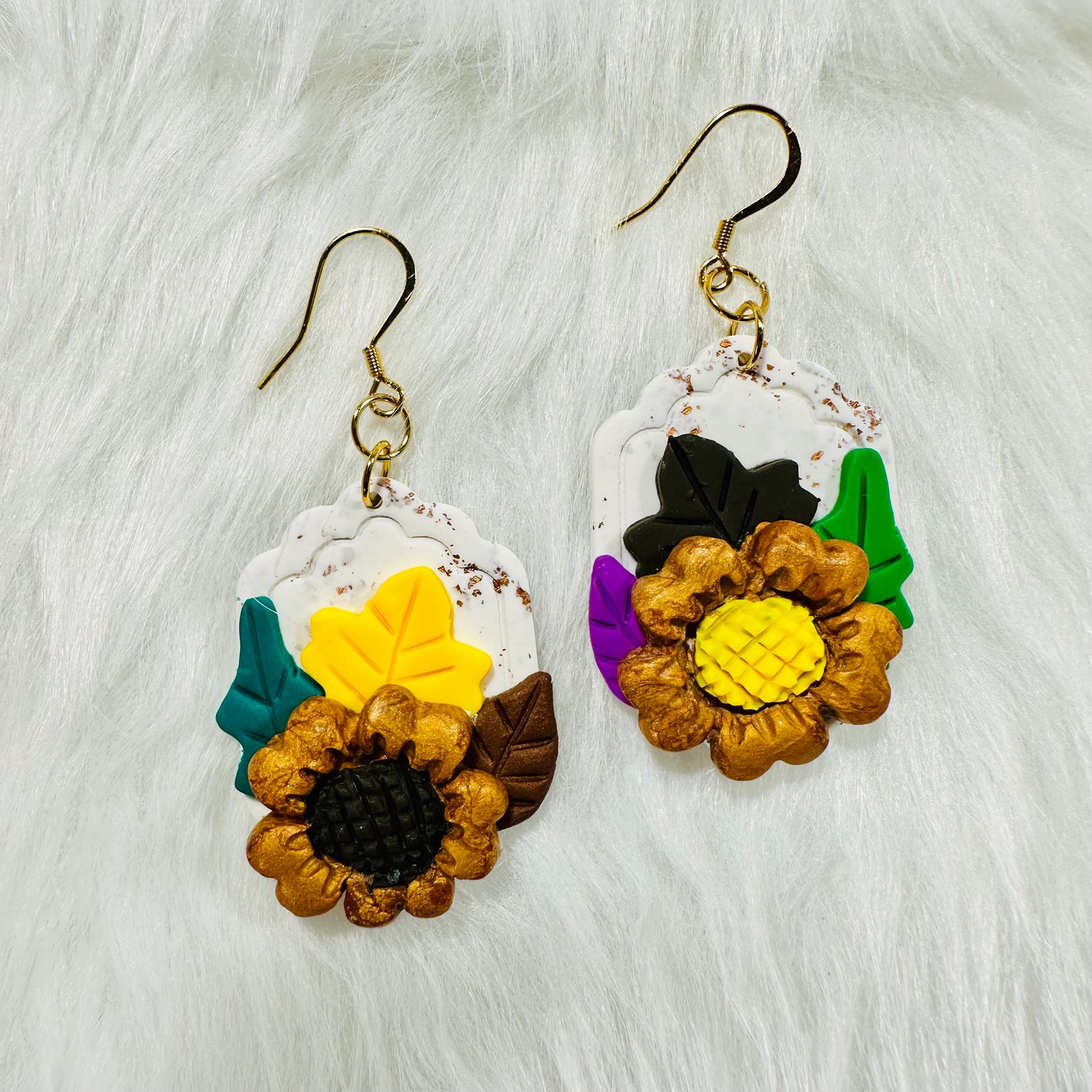 Fall Sunflower Earrings