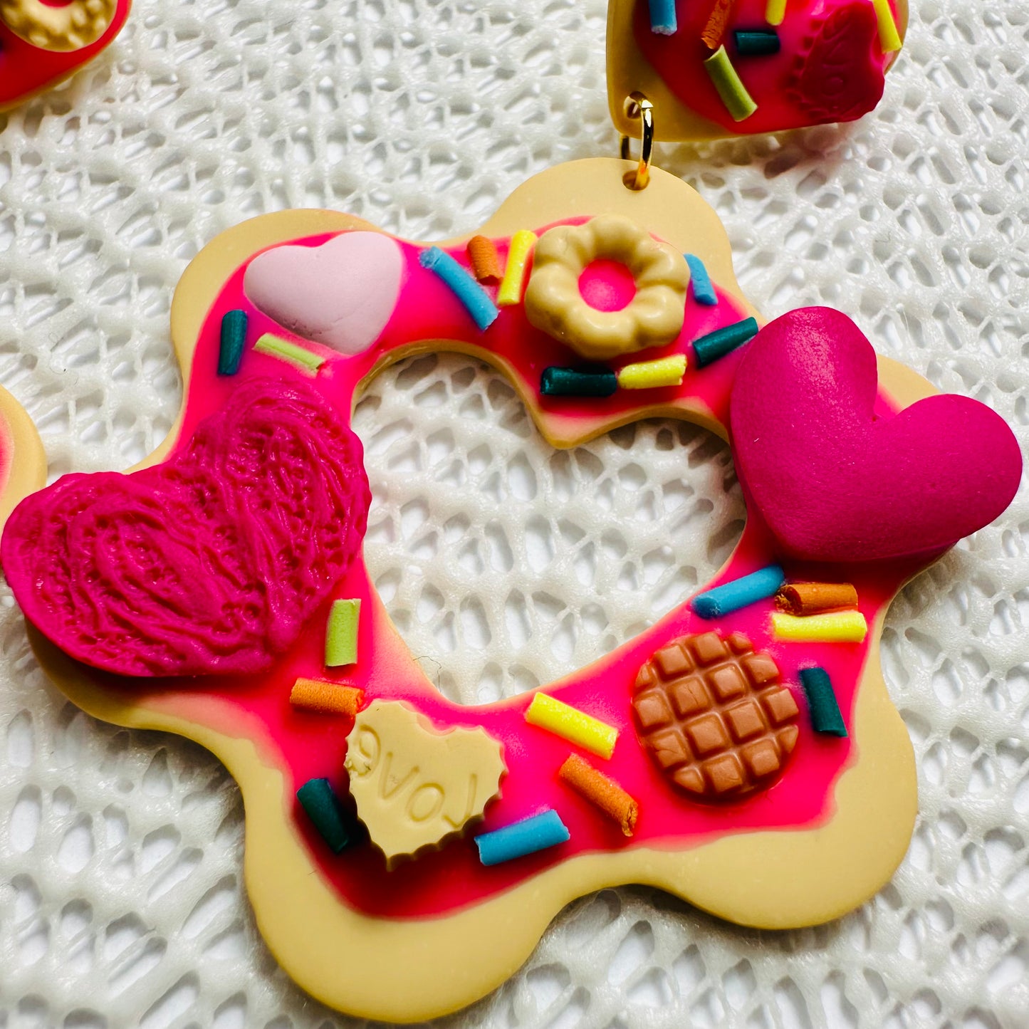 Sweetheart Cookie Dessert Earrings #5