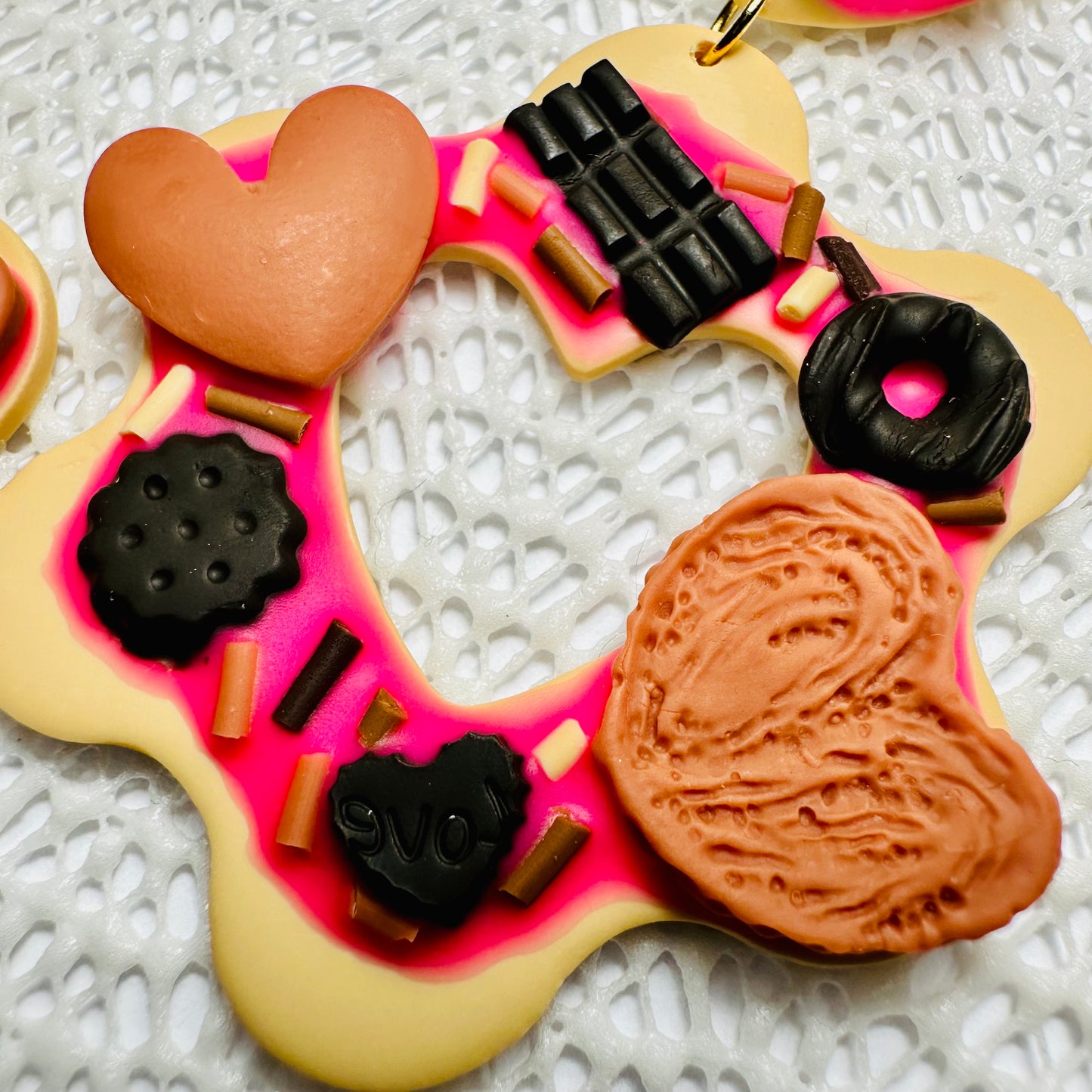 Sweetheart Cookie Dessert Earrings #4