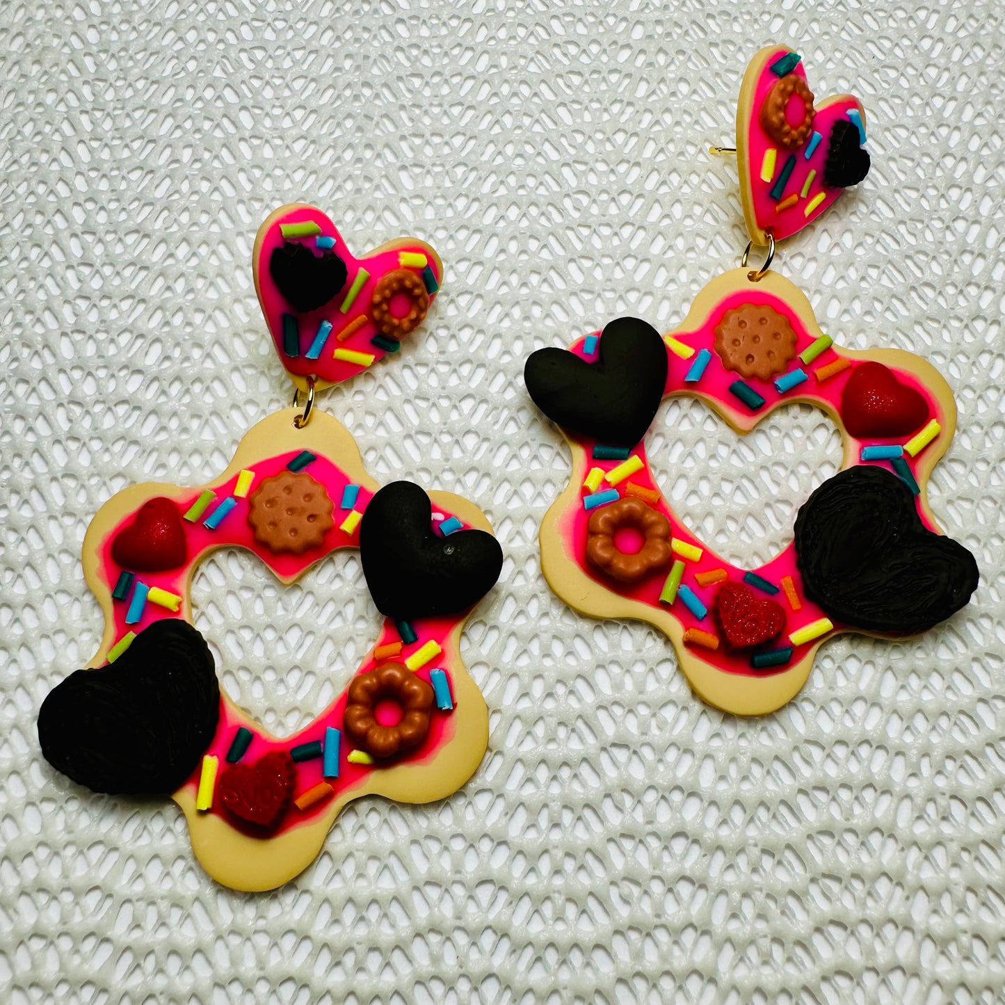Sweetheart Cookie Dessert Earrings #2