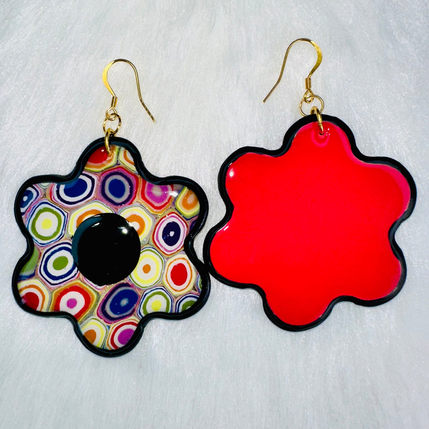 Retro Bloom Flower Dangle Earrings
