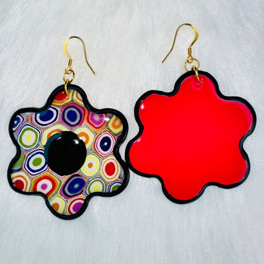 Retro Bloom Flower Dangle Earrings