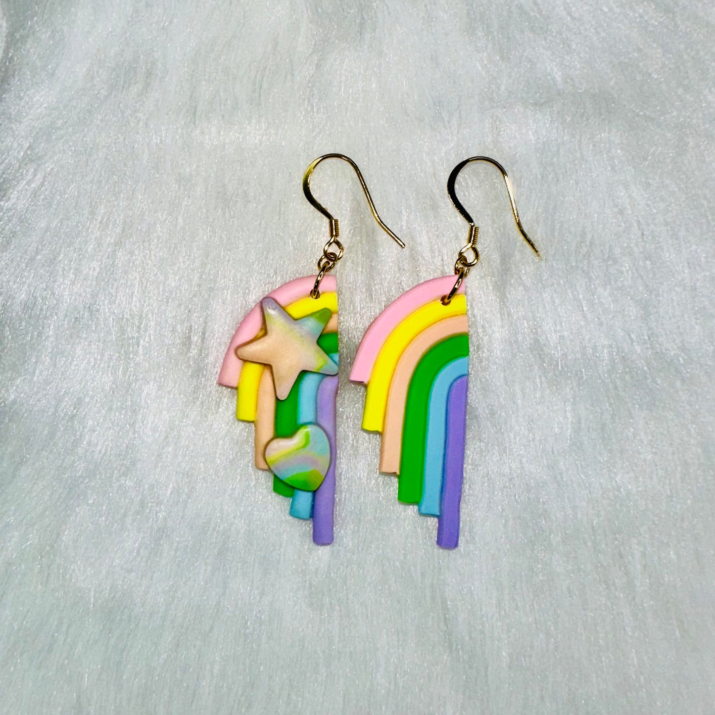 Rainbow Whimsey Dangle Earrings